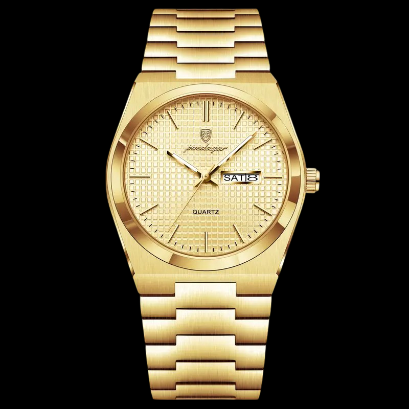Luxury Steel Watch with Mint Green Dial